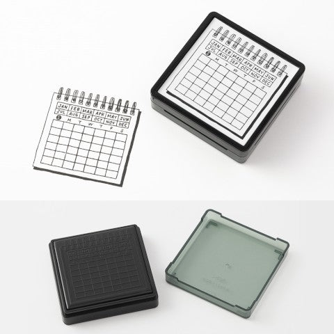 Midori - Paintable Pre-Inked Stamp - Calendar