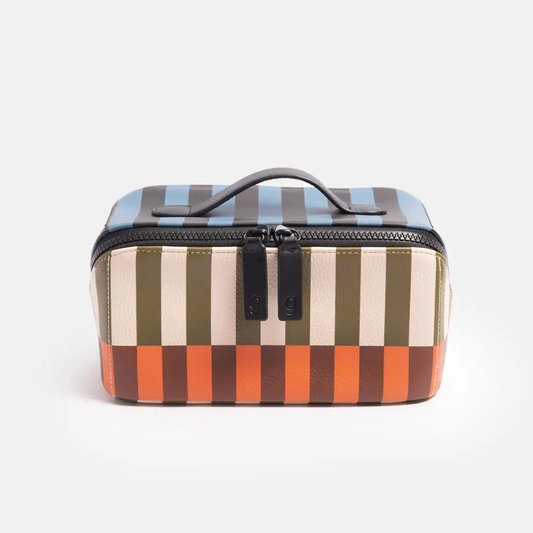 Caroline Gardner Large Stripe Diagonal Zip