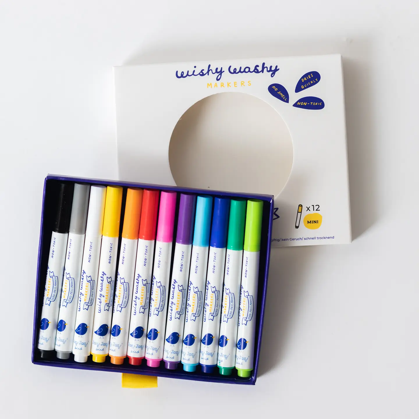 Jaq Jaq Bird - Wishy Washy Markers - Set of 12