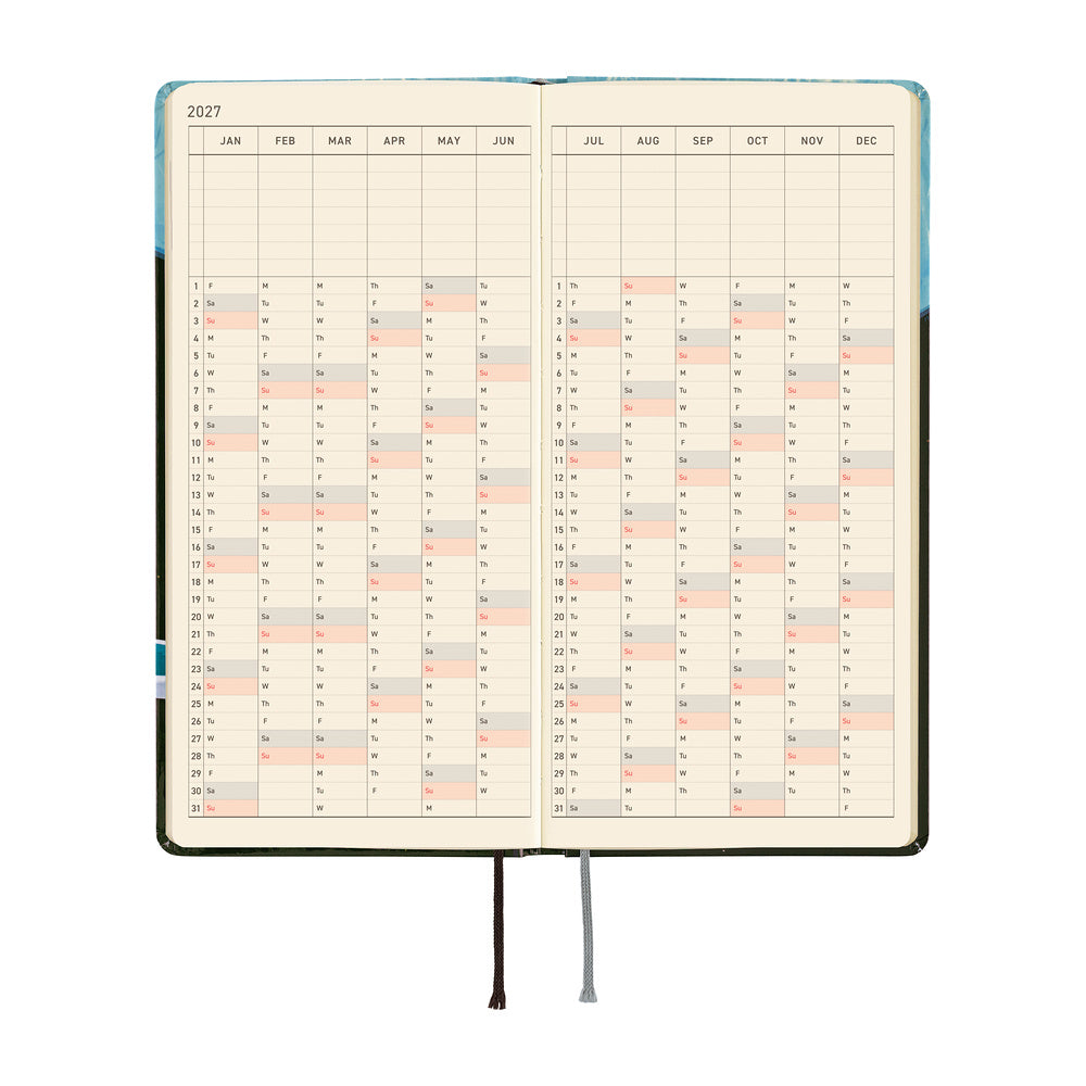 Hobonichi - Techo 2027 Weeks - Hiroko Kubota: Meteor Shower in the Light Blue Forest