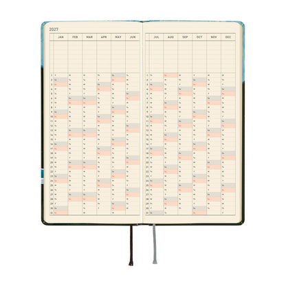 Hobonichi - Techo 2027 Weeks - Hiroko Kubota: Meteor Shower in the Light Blue Forest