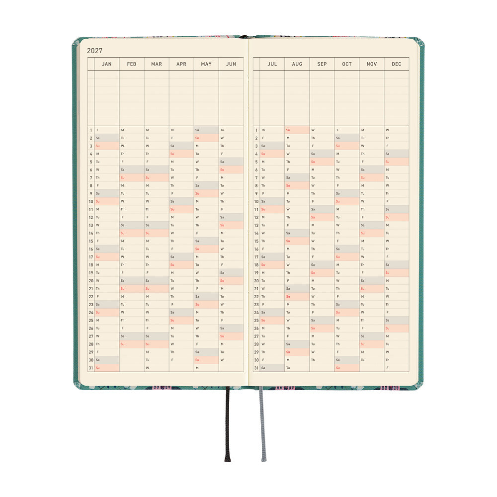 Hobonichi - Techo HON 2027 - Weeks Yumi Kitagishi: White Cat Wallpaper