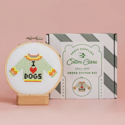 Cotton Clara I Love Dogs Cross Stitch Kit