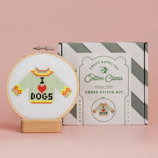 Cotton Clara I Love Dogs Cross Stitch Kit