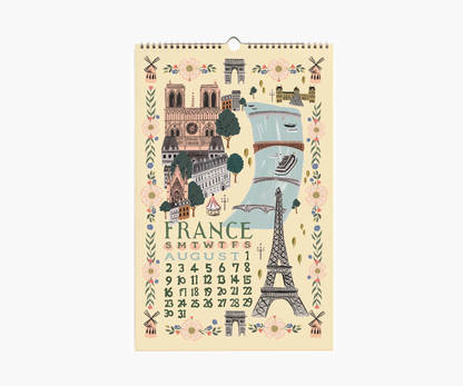 Rifle Paper Co. 2026 World Travel Wall Calendar