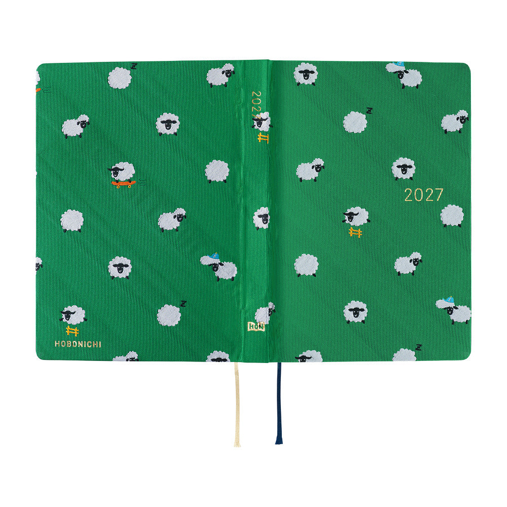 Hobonichi - Techo HON 2027 - A6 Bow & Tie: Sheep Sheep Sheep