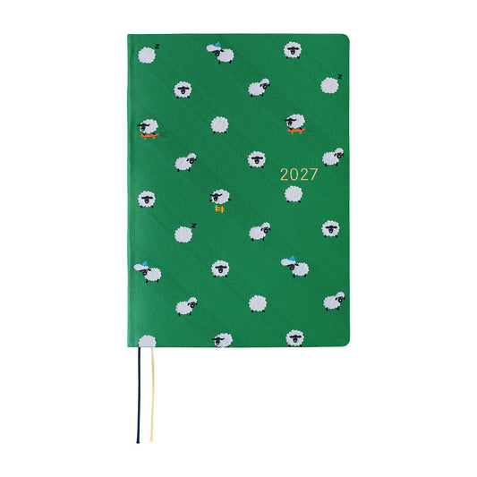 Hobonichi - Techo HON 2027 - A5 Bow & Tie: Sheep Sheep Sheep