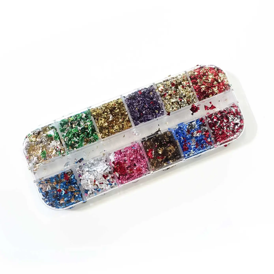 Fiona Ariva - Metallic Foil Flakes - 12 Color Palette