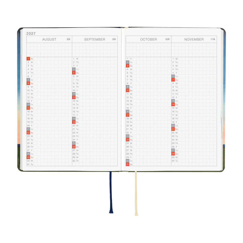 Hobonichi - Techo HON 2027 - A6 Hiroko Kubota: String Telephone Unit the Moon is Full