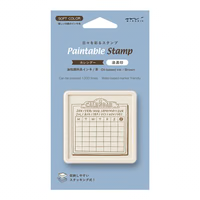 Midori - Paintable Pre-Inked Stamp - Calendar (Brown)