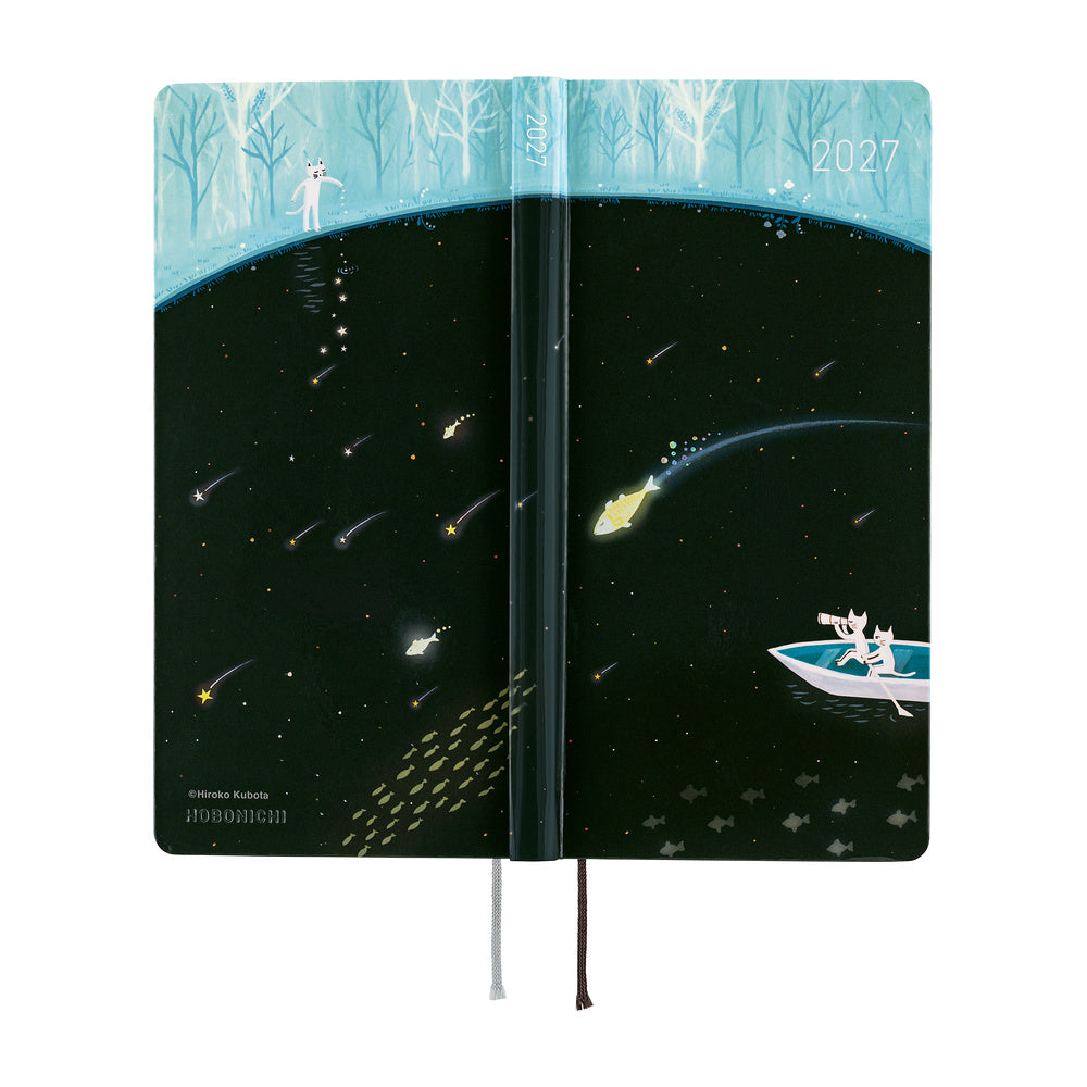 Hobonichi - Techo 2027 Weeks - Hiroko Kubota: Meteor Shower in the Light Blue Forest