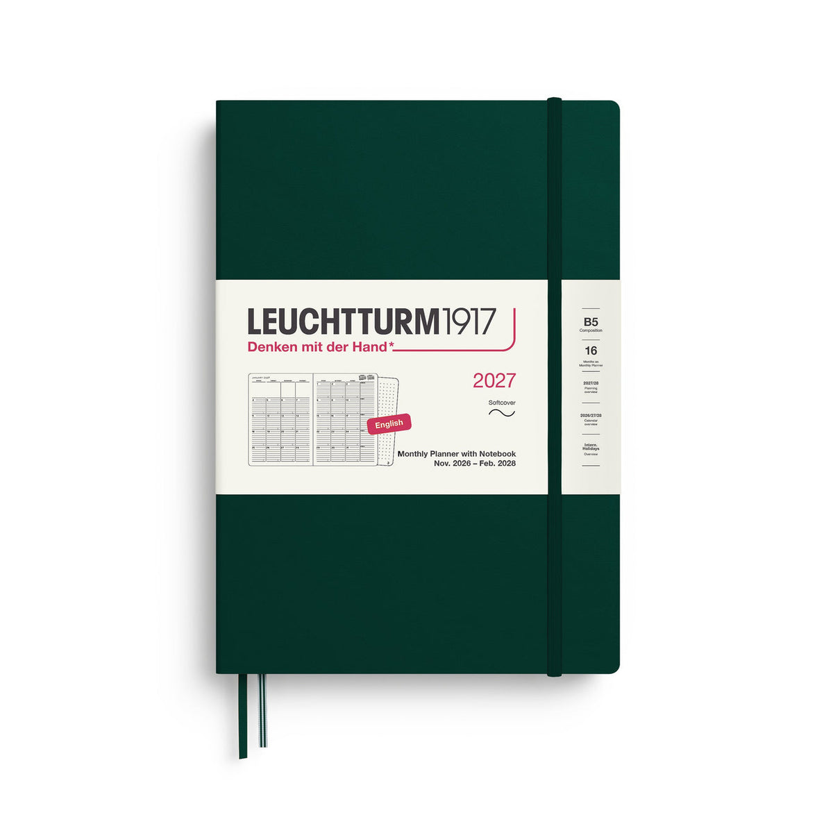 Leuchtturm1917 - 2027 Planner & Notebook - B5 Composition Monthly *Pre-order