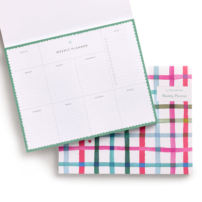 E. Frances Paper - Planner - Happy Plaid Covered Weekly