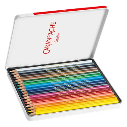 Caran D'ache - Water-Resistant Colored Pencils - 18 Set
