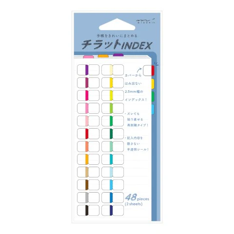 Midori - Chiratto Index Labels - Vivid