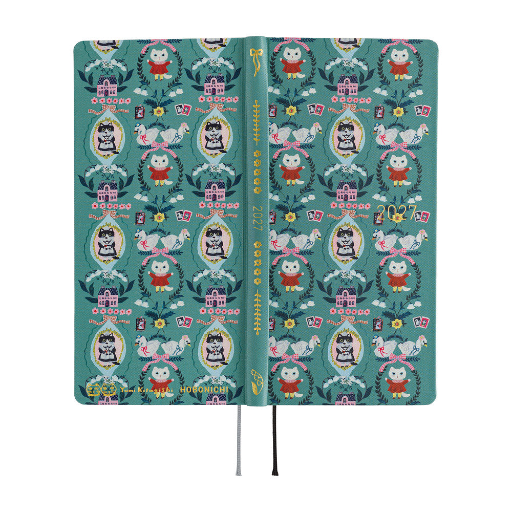 Hobonichi - Techo HON 2027 - Weeks Yumi Kitagishi: White Cat Wallpaper