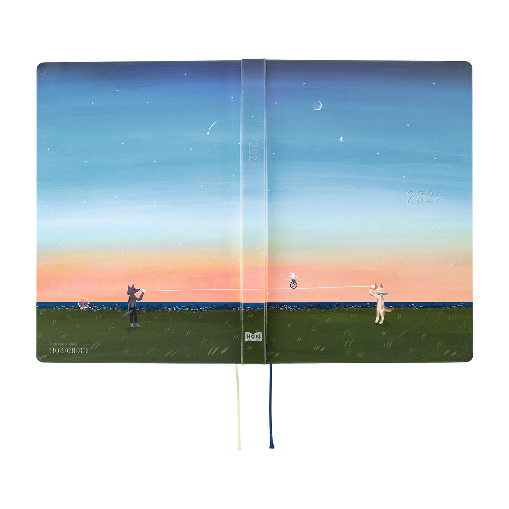 Hobonichi - Techo HON 2027 - A5 Hiroko Kubota: String Telephone Until the Moon is Full