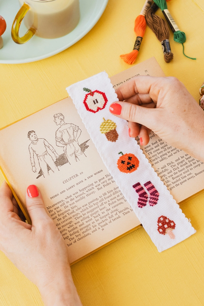Cotton Clara - Autumn/Halloween Cross Stitch Bookmark Kit