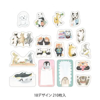Midori - Yuru Log Sticker Roll - Animal Emotions