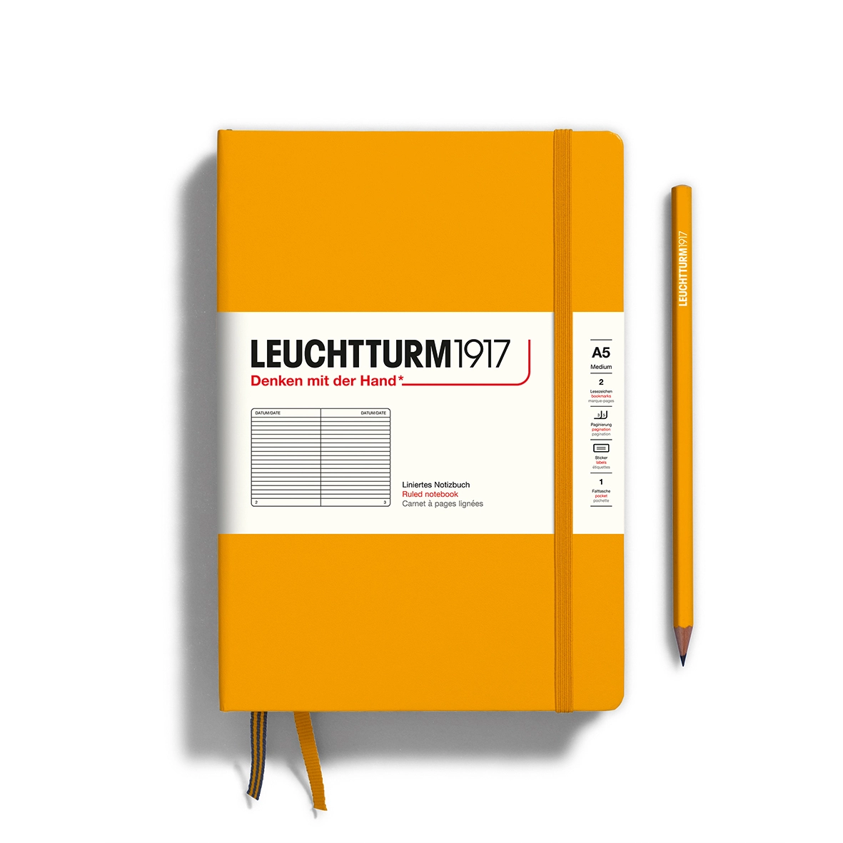 Leuchtturm1917 - A5 Medium Hardcover Ruled Notebook