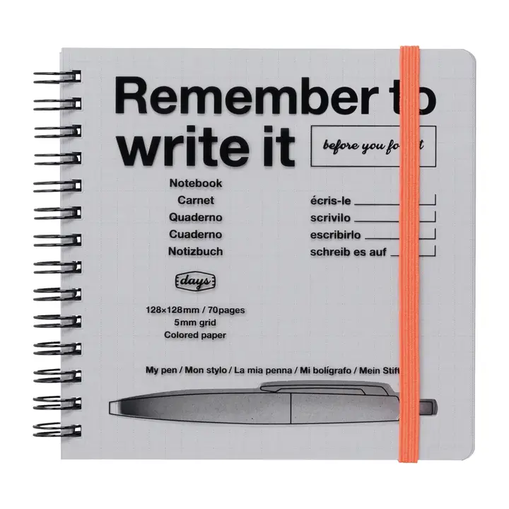 Mark's Inc. - Square Grid Notebook with Pen Slot