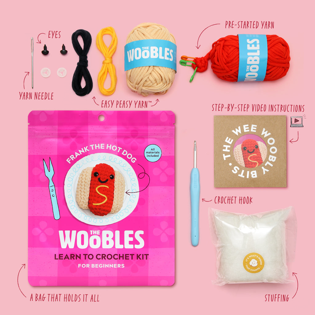 The Woobles - Crochet Kit - Frank the Hot Dog