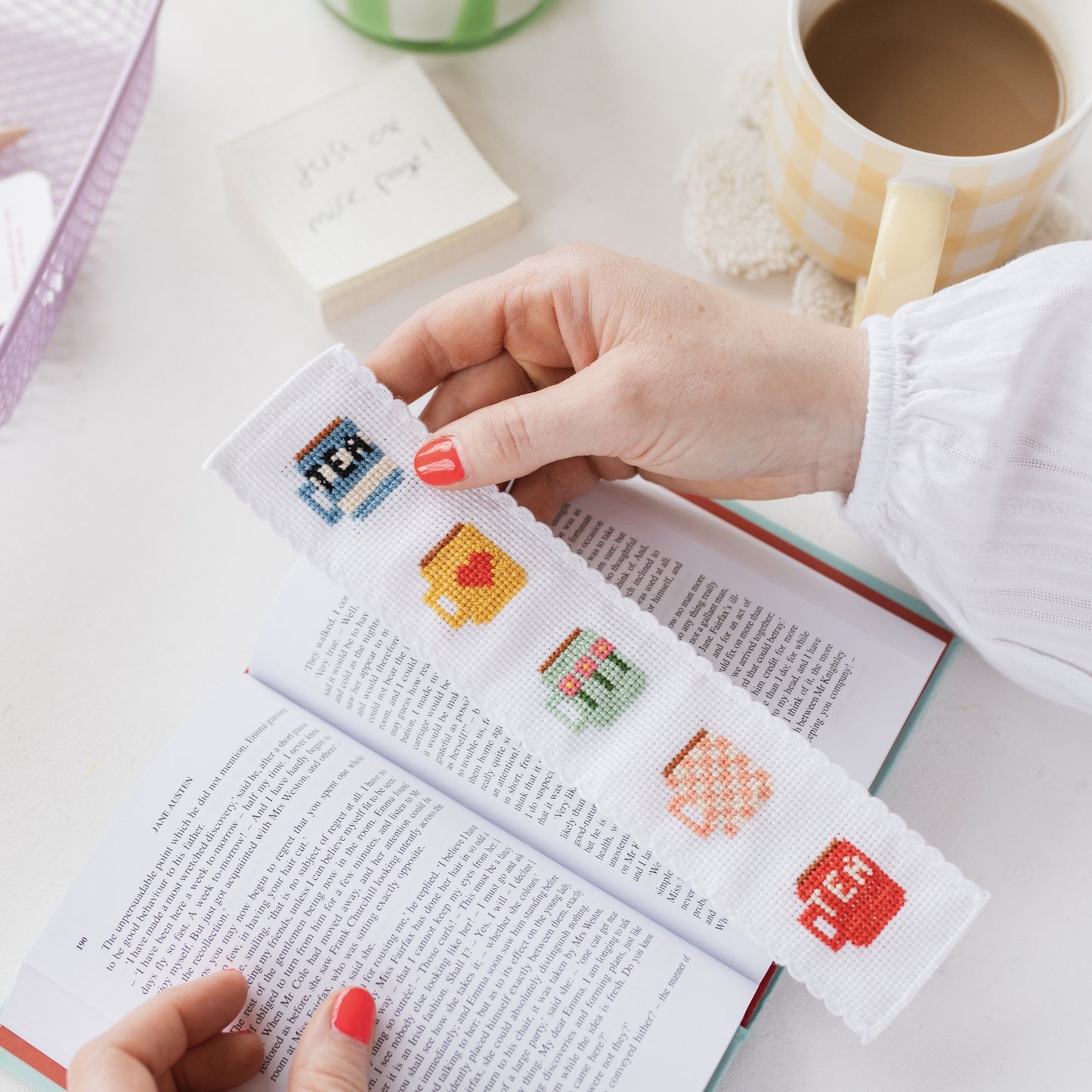 Cotton Clara Cross Stitch Bookmark