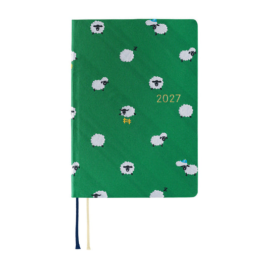 Hobonichi - Techo HON 2027 - A6 Bow & Tie: Sheep Sheep Sheep