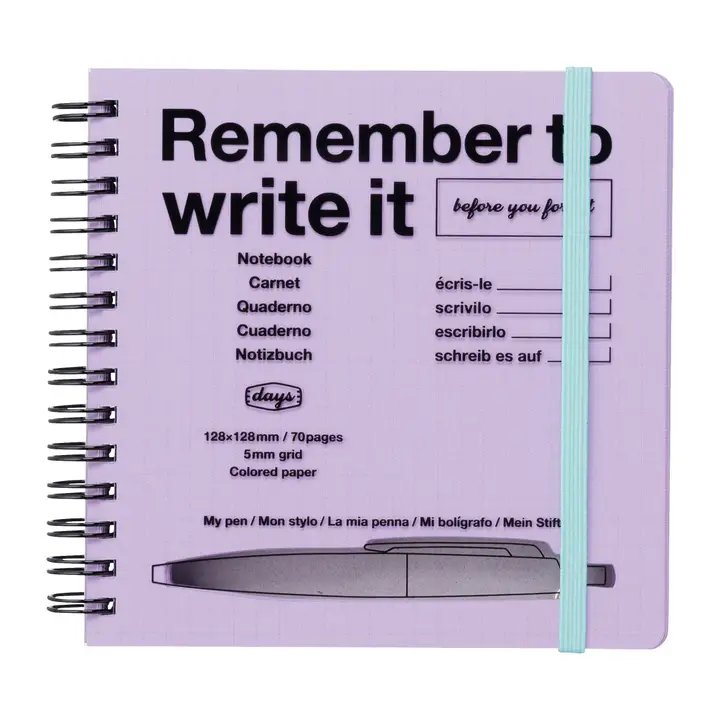 Mark's Inc. - Square Grid Notebook with Pen Slot