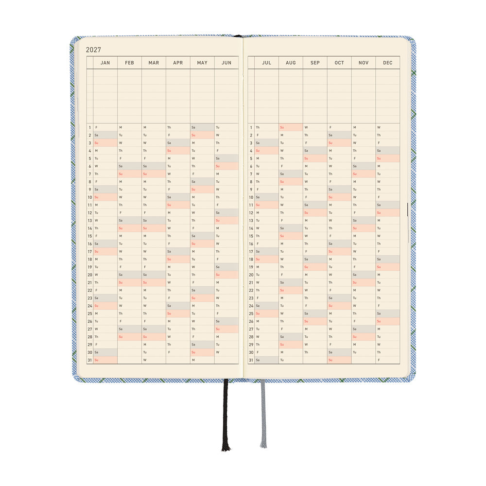 Hobonichi Techo 2026 Weeks - Shirt Fabric: Graph Plaid