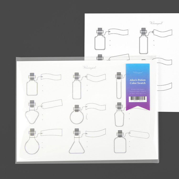 Wearingeul Ink - Ink Color Swatch Card - Alice's Potion