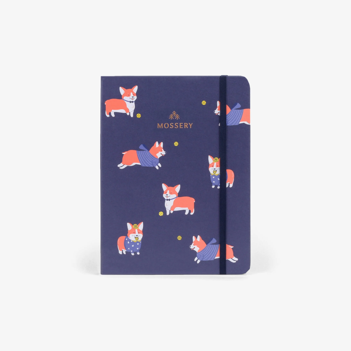Mossery - Notebook/Planner Cover - Corgi Navy *Pre-order
