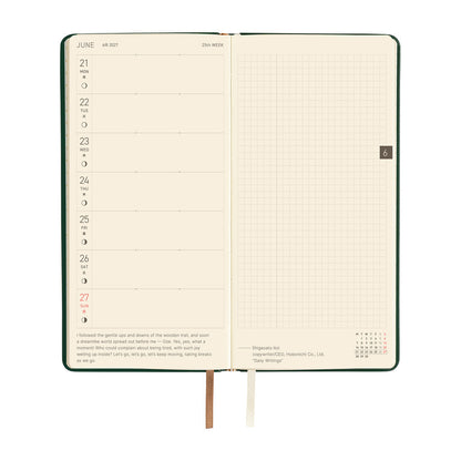 Hobonichi - Techo 2027 Weeks - Leather: Forest Green *Pre-order