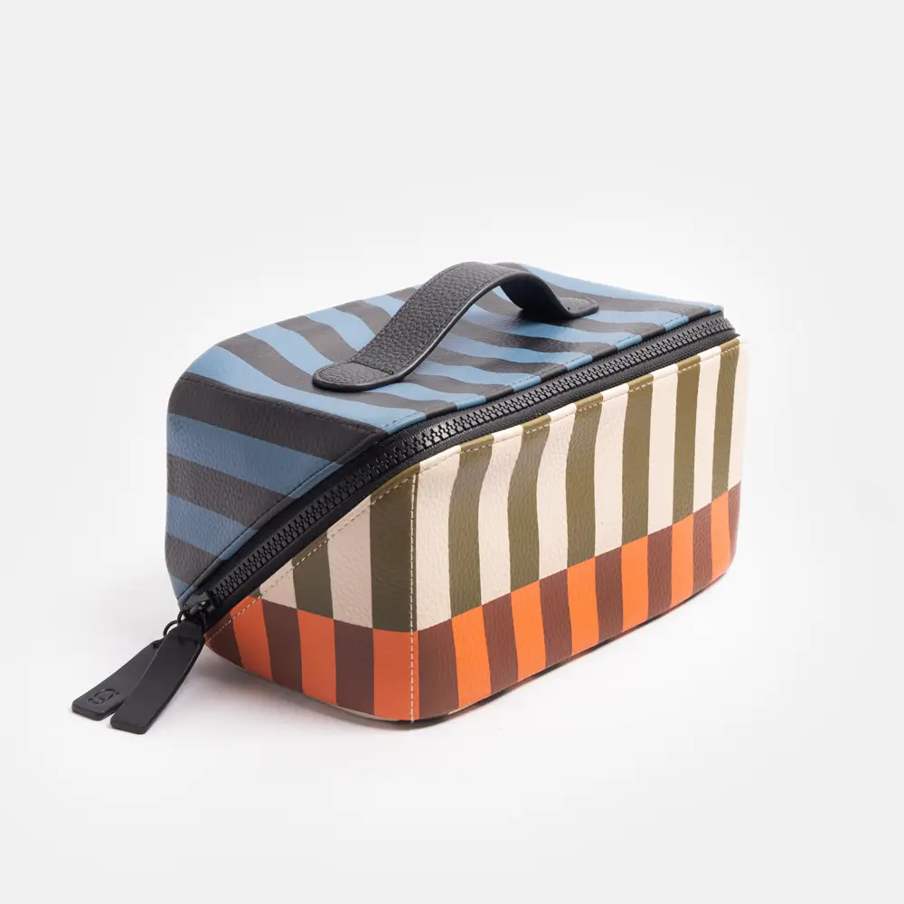 Caroline Gardner Large Stripe Diagonal Zip