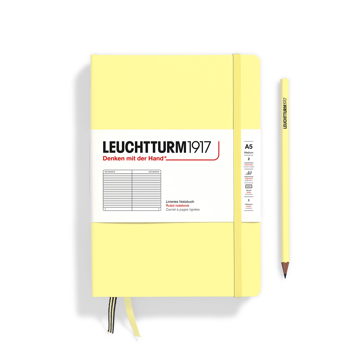 Leuchtturm1917 - A5 Medium Hardcover Ruled Notebook