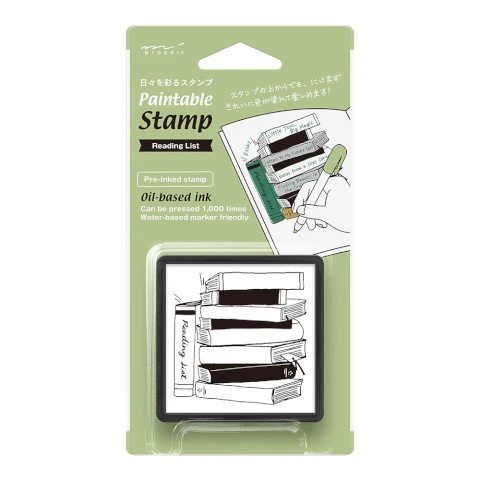Midori - Paintable Pre-Inked Stamp - Reading List