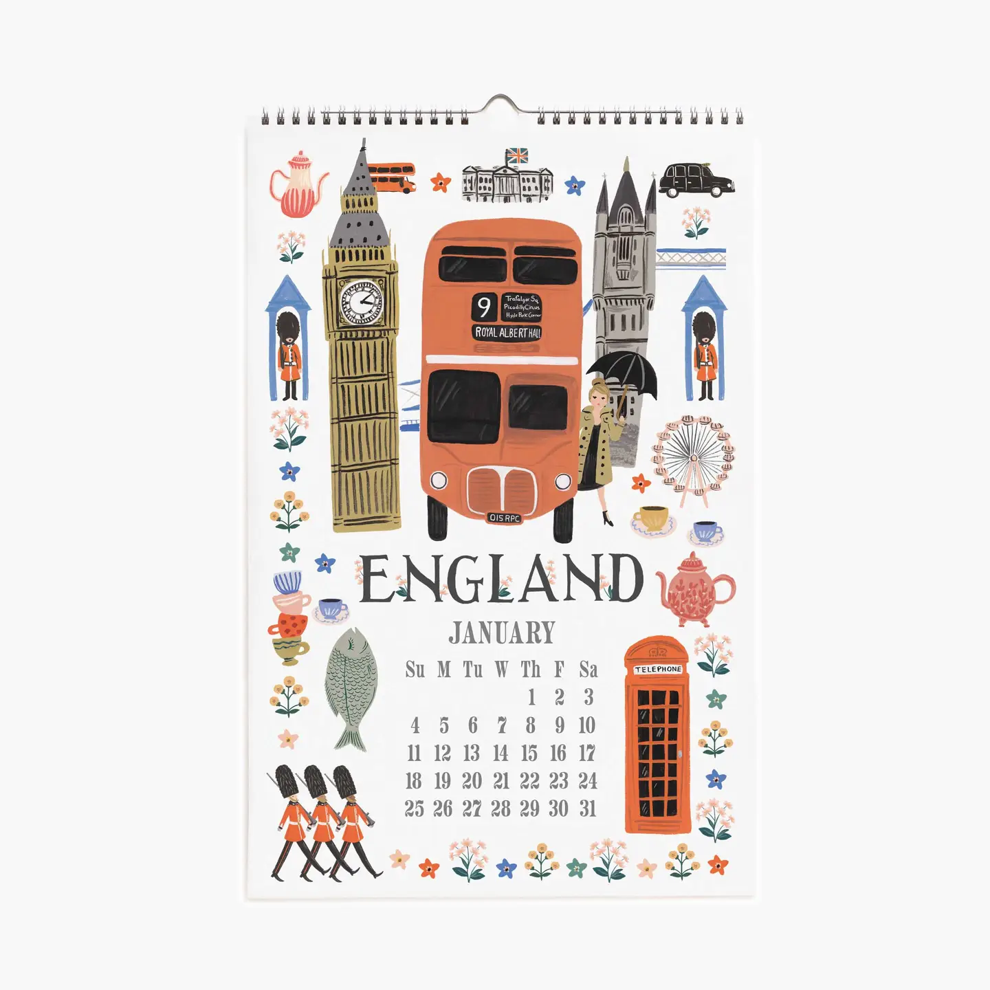 Rifle Paper Co. 2026 World Travel Wall Calendar