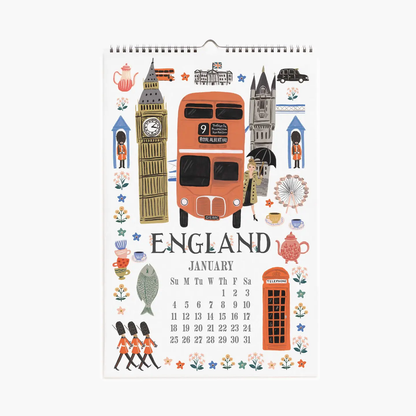 Rifle Paper Co. 2026 World Travel Wall Calendar