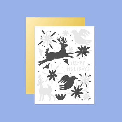 Happy Holidays Otomi Card