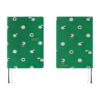 Hobonichi - Techo HON 2027 - A6 Bow & Tie: Sheep Sheep Sheep