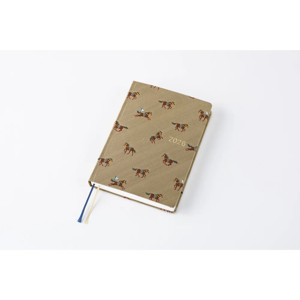 Hobonichi Techo HON 2026 - A6 Bow & Tie - Galloping Horses