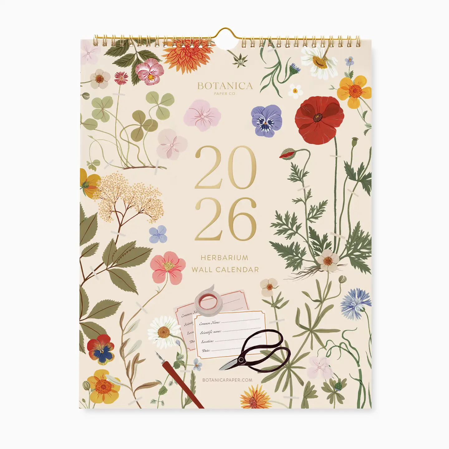 Botanica Paper Co. - 2026 Herbarium Wall Calendar