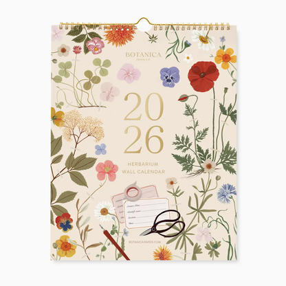 Botanica Paper Co. - 2026 Herbarium Wall Calendar