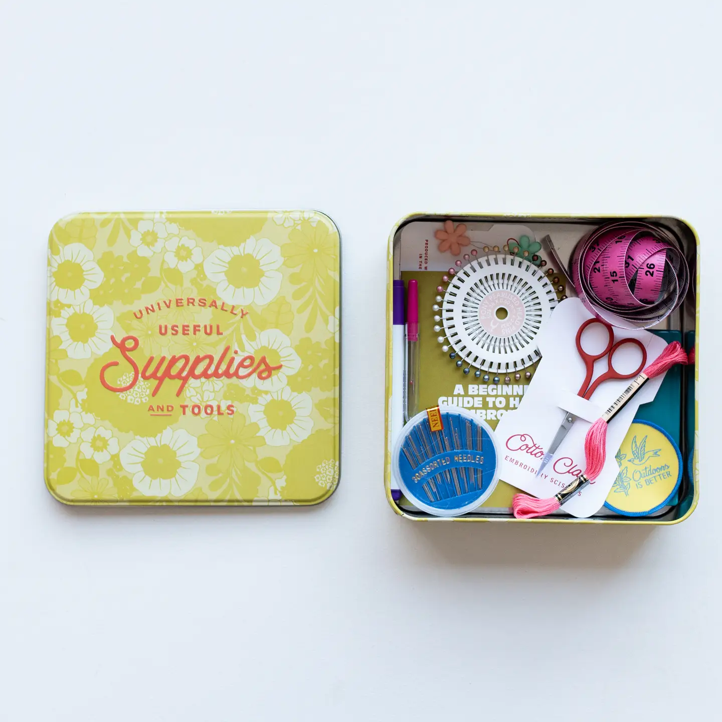 Cotton Clara Embroidery Starter Kit Sewing Tin