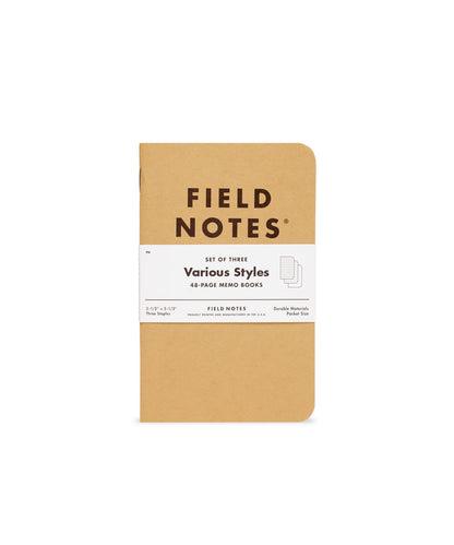 Field Notes - Original Kraft - Ruled Paper 3-Pack