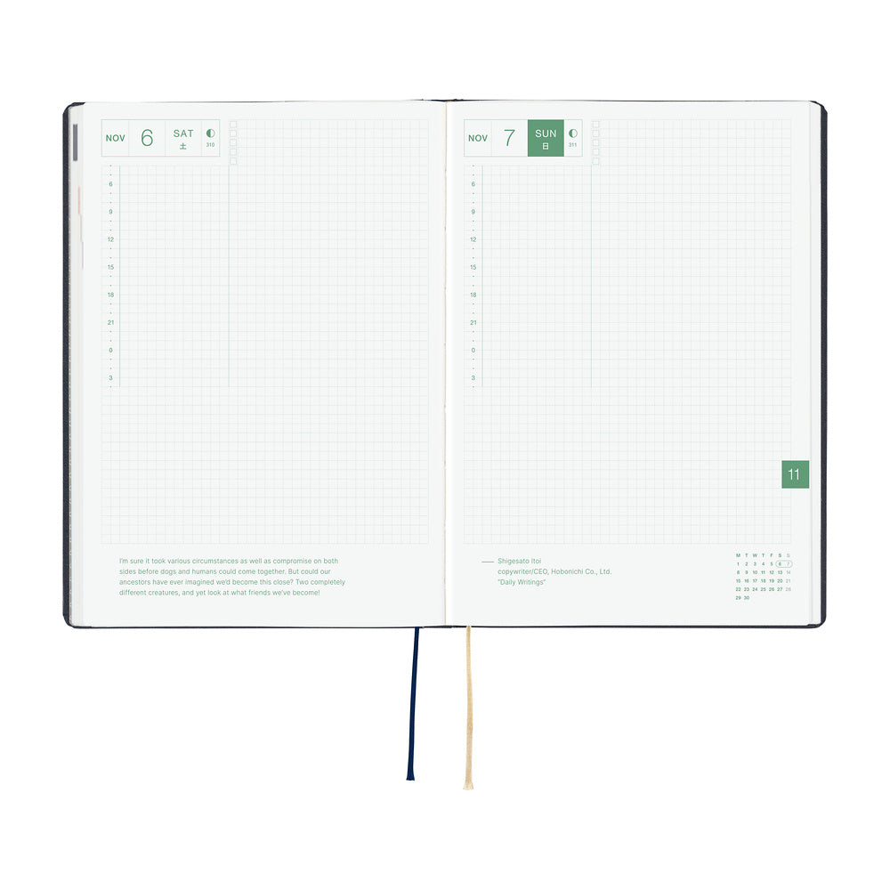 Hobonichi - Techo HON 2027 - A5 Slash (Navy)