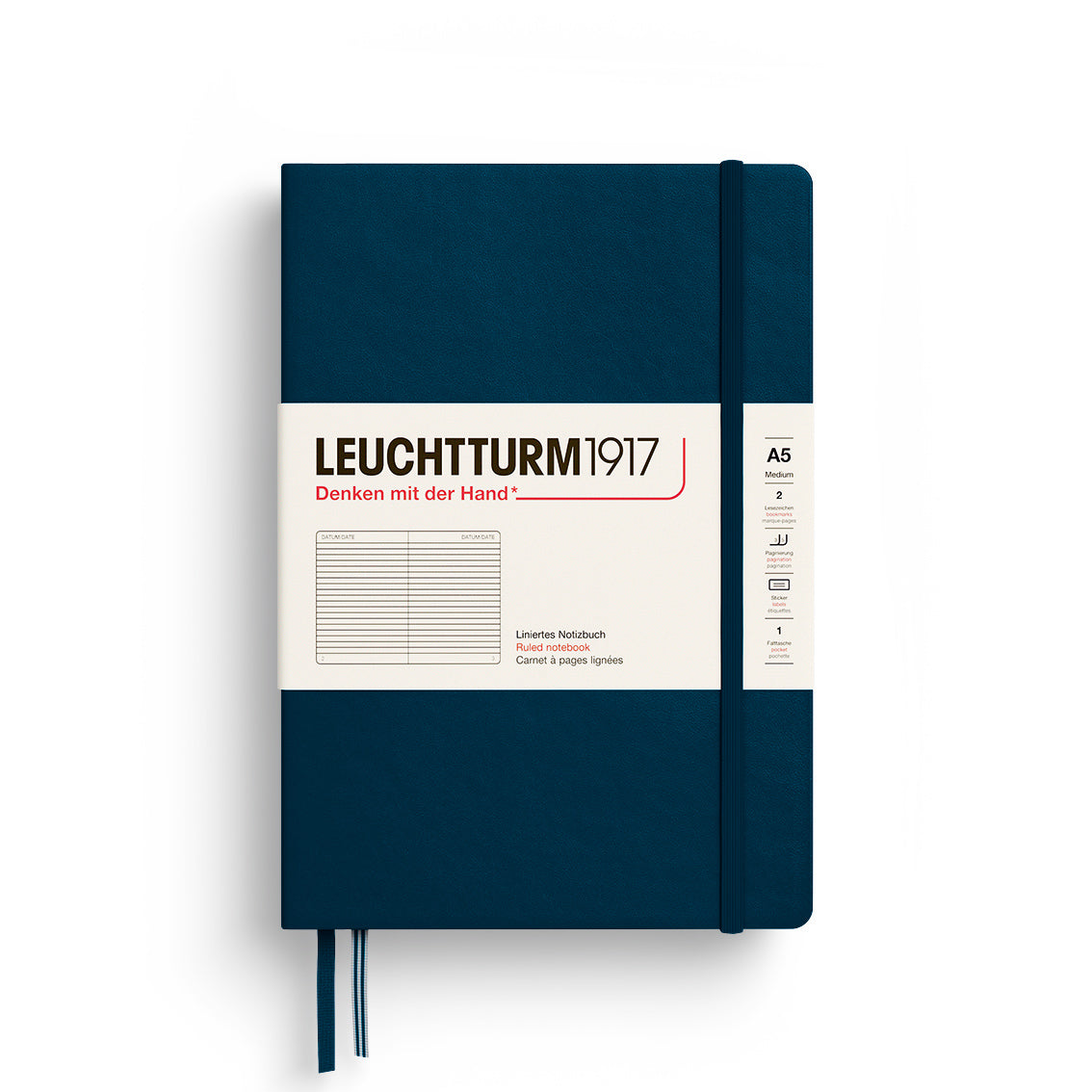 Leuchtturm1917 - A5 Medium Hardcover Ruled Notebook