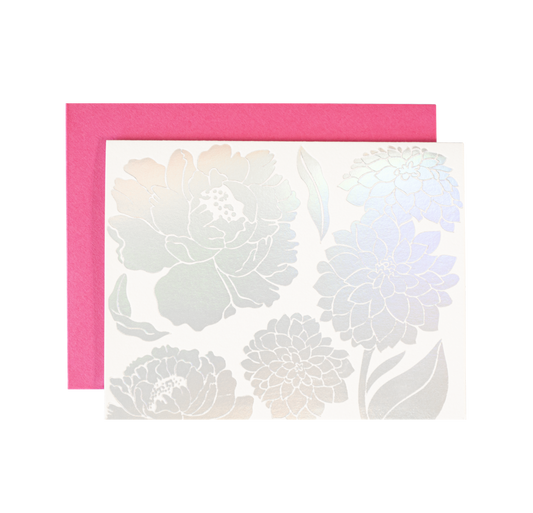 Peonies and Dahlias Card