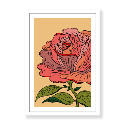 A Rose in Fall Print