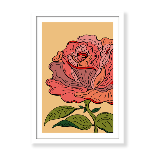 A Rose in Fall Print